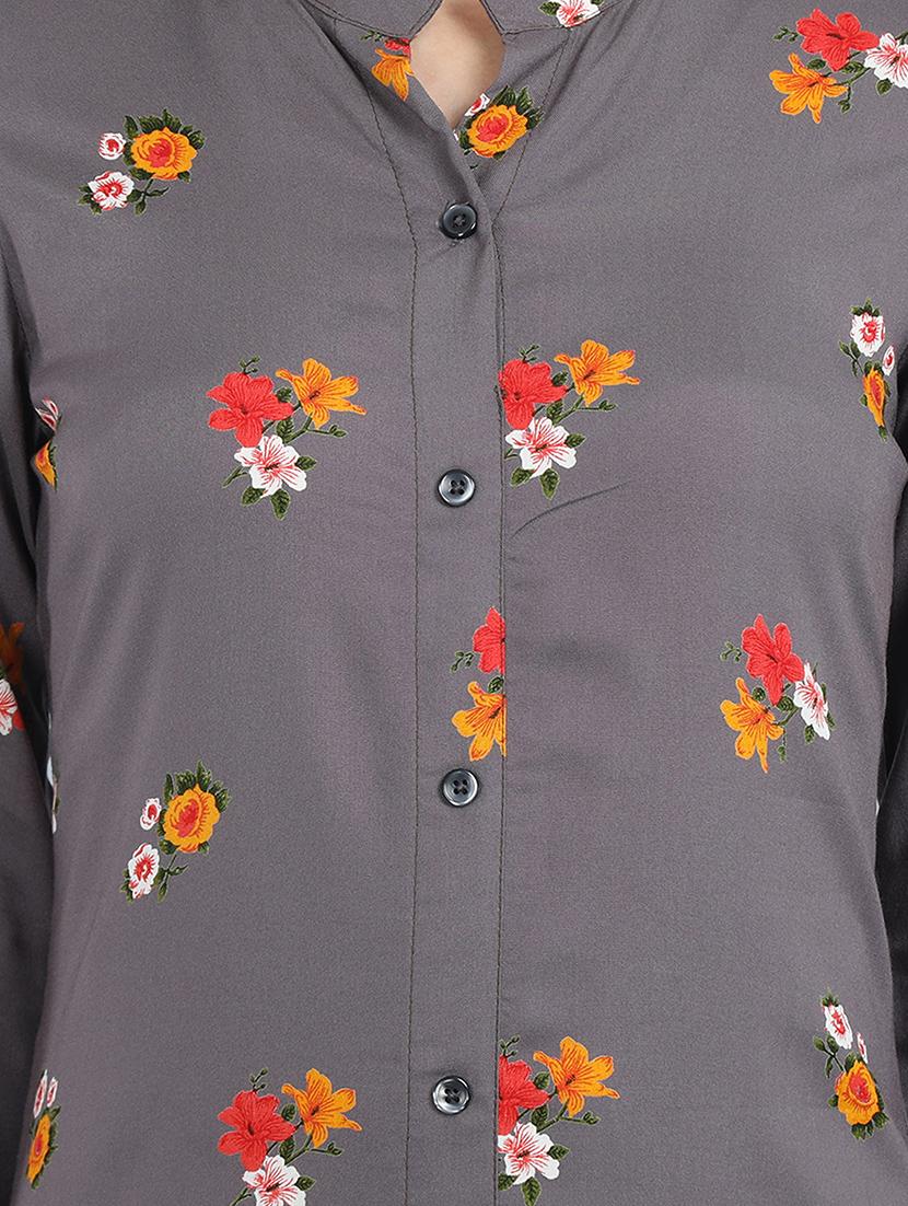 floral a-line kurta - 17473134 - Zoom Image - 4