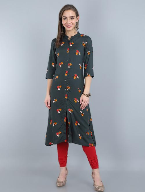 floral a-line kurta - 17473135 - Standard Image - 1
