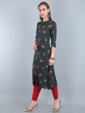 floral a-line kurta - 17473135 - Standard Image - 2