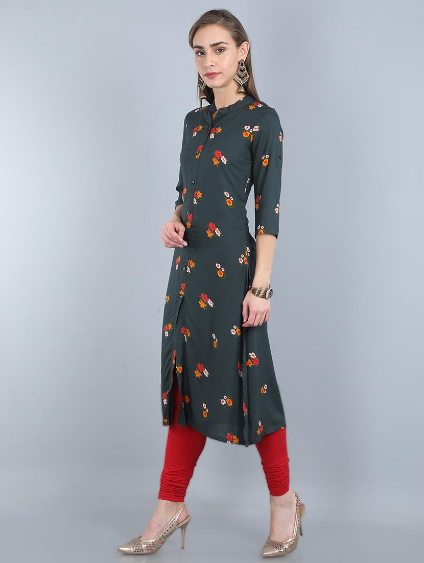 floral a-line kurta - 17473135 - Zoom Image - 2