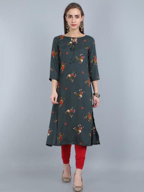 floral a-line kurta - 17473136 - Standard Image - 1