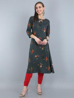 floral a-line kurta - 17473136 - Standard Image - 2