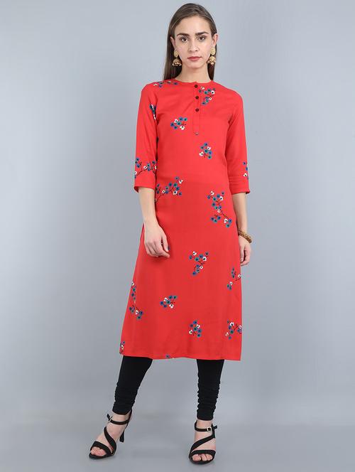 floral a-line kurta - 17473137 - Standard Image - 1