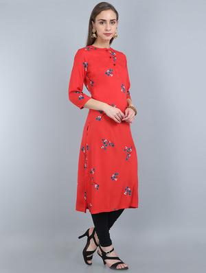 floral a-line kurta - 17473137 - Standard Image - 2