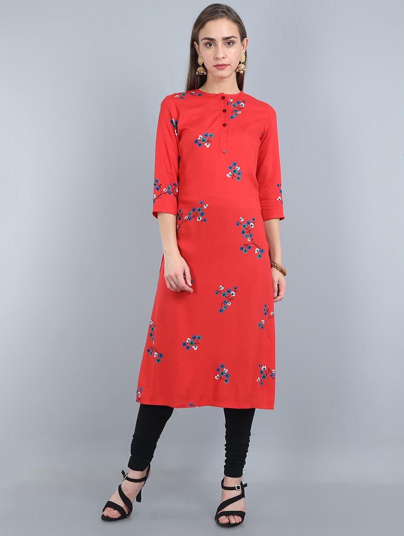 floral a-line kurta - 17473137 - Zoom Image - 1
