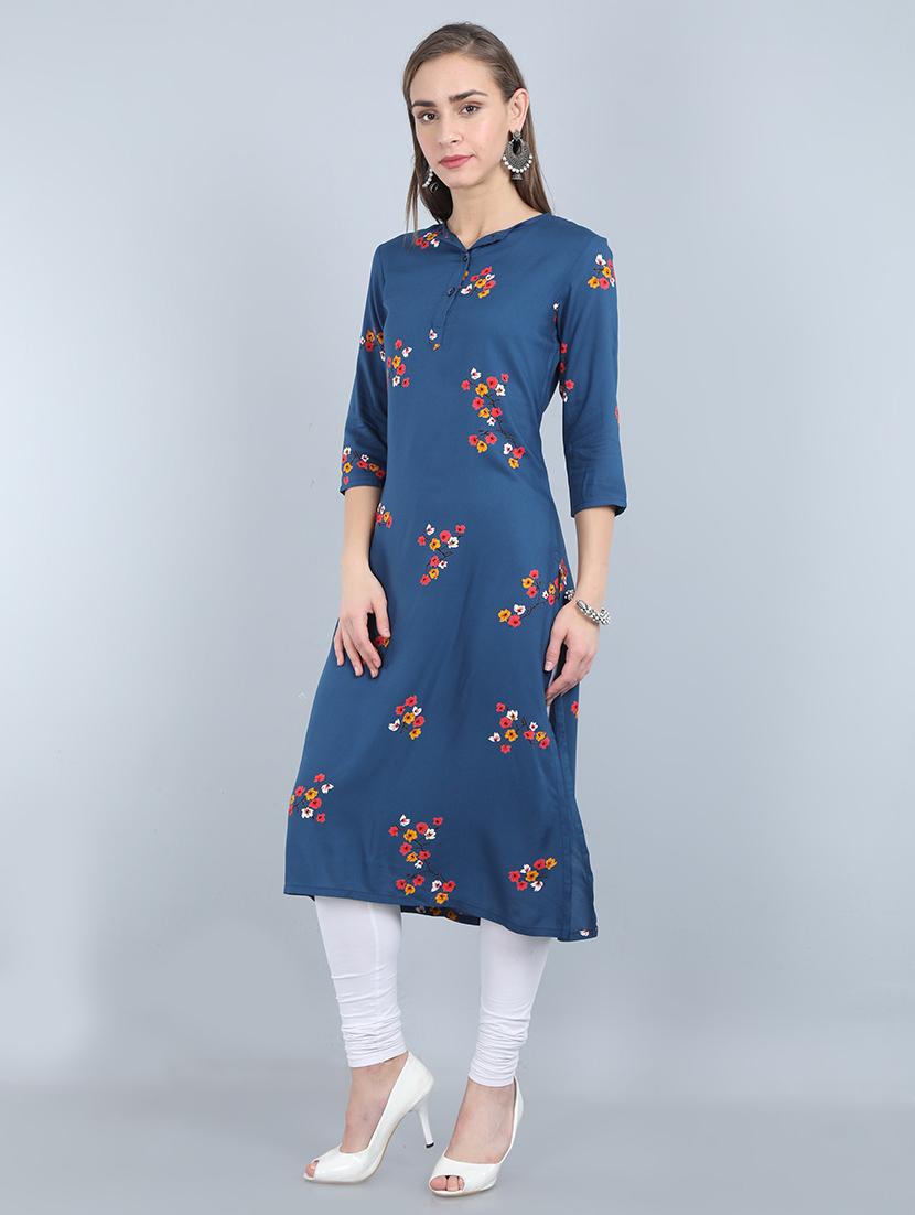 floral a-line kurta - 17473138 - Zoom Image - 2