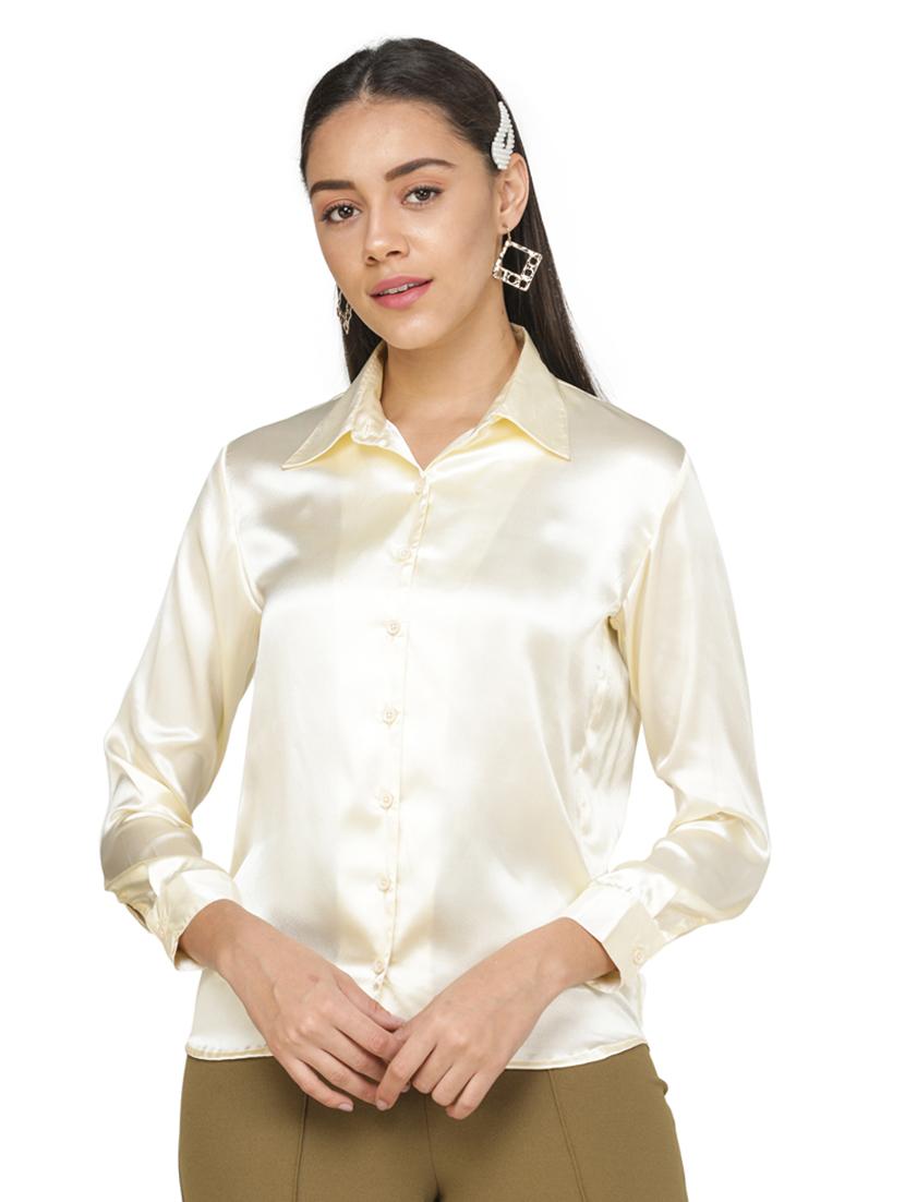 satin straight fit shirt - 17473148 - Zoom Image - 1