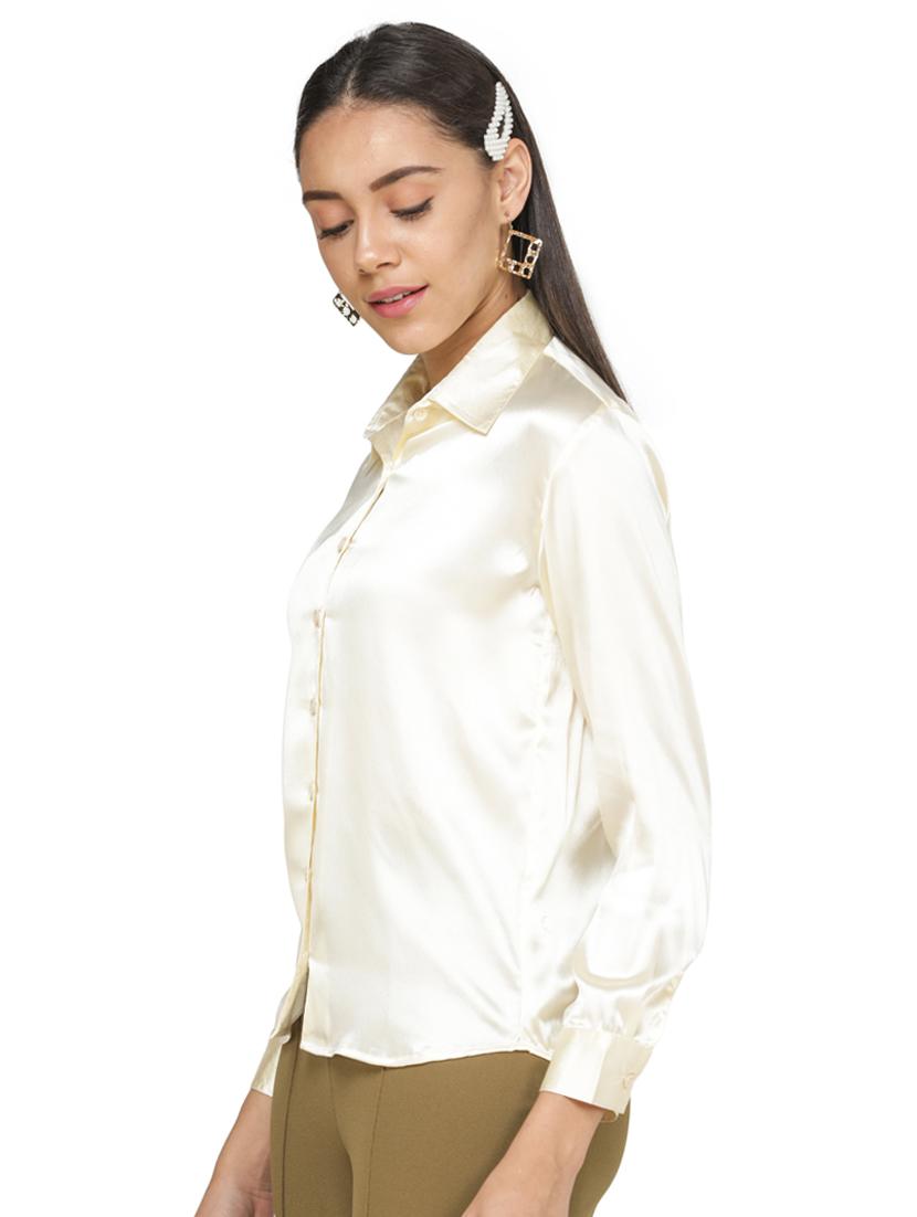 satin straight fit shirt - 17473148 - Zoom Image - 2