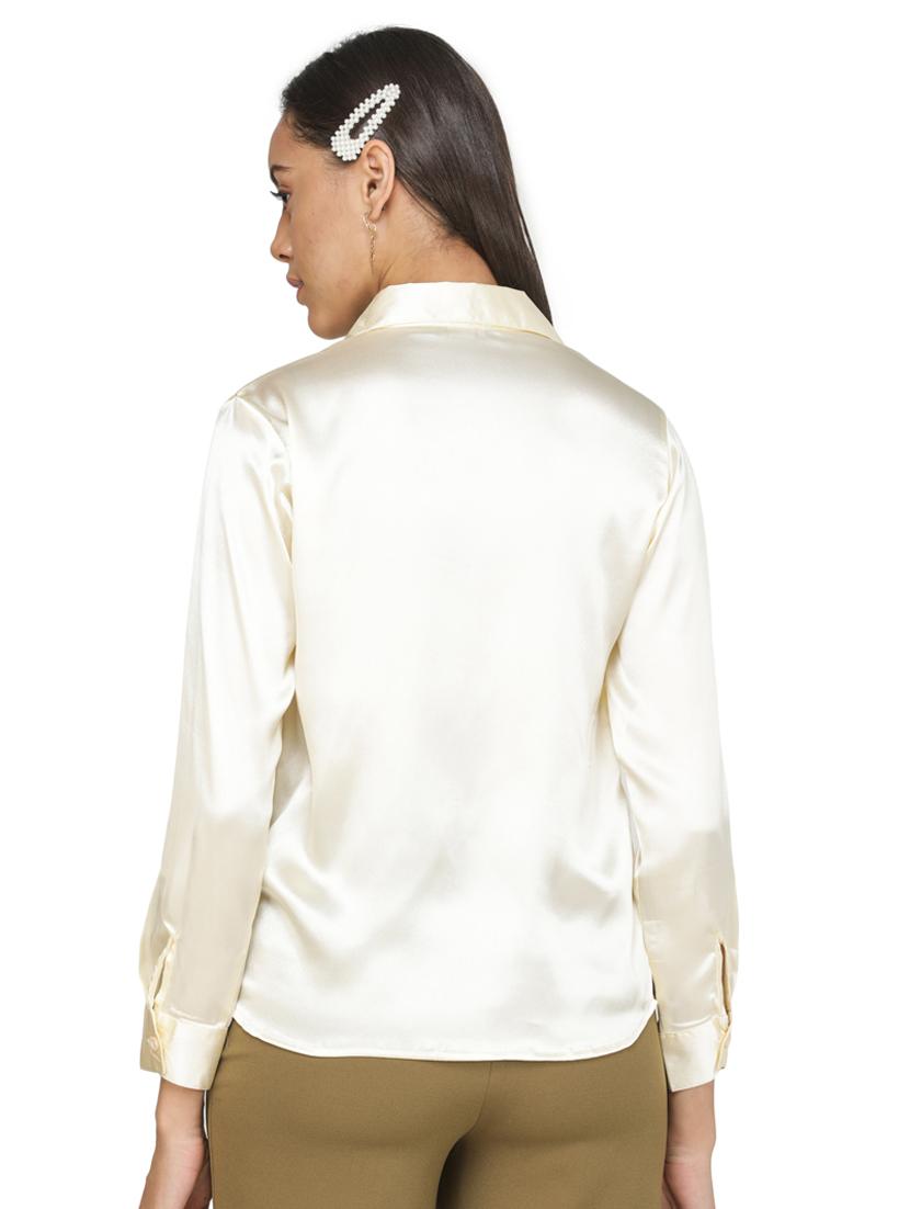 satin straight fit shirt - 17473148 - Zoom Image - 3