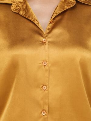 satin straight fit shirt - 17473149 - Standard Image - 5