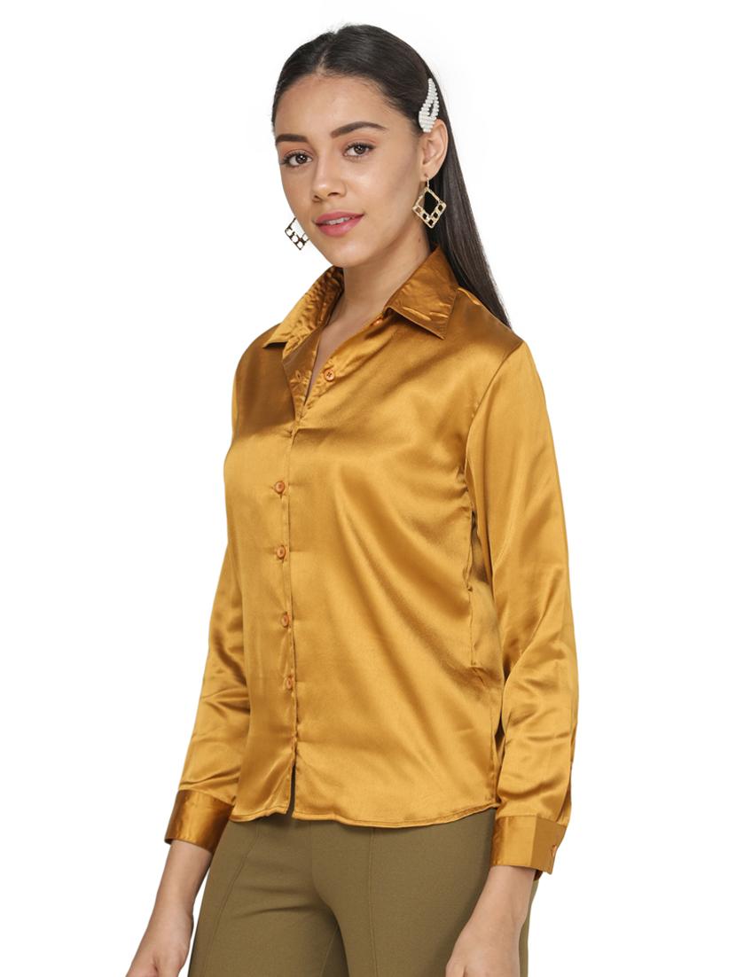 satin straight fit shirt - 17473149 - Zoom Image - 2