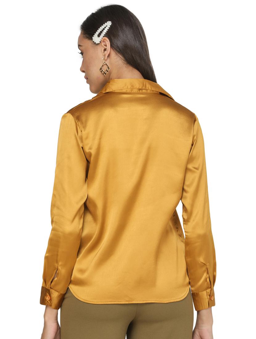 satin straight fit shirt - 17473149 - Zoom Image - 3