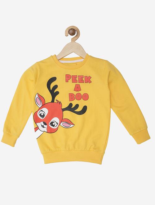 yellow cotton fleece sweatshirt - 17473609 - Standard Image - 1