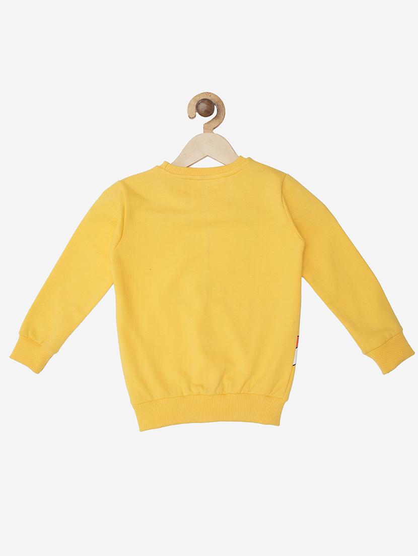 yellow cotton fleece sweatshirt - 17473609 - Zoom Image - 2