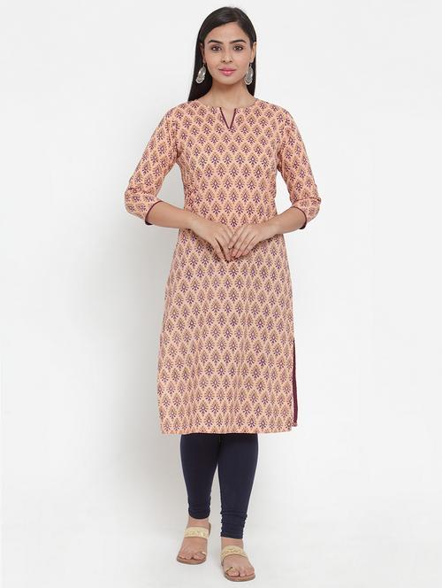 printed straight kurta - 17473613 - Standard Image - 1
