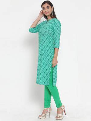 printed straight kurta - 17473614 - Standard Image - 2