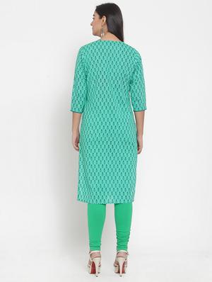 printed straight kurta - 17473614 - Standard Image - 3