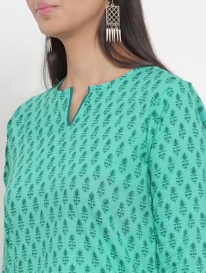 printed straight kurta - 17473614 - Standard Image - 4
