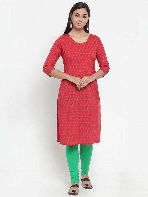 printed straight kurta - 17473615 - Standard Image - 1