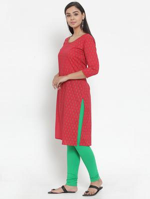 printed straight kurta - 17473615 - Standard Image - 2