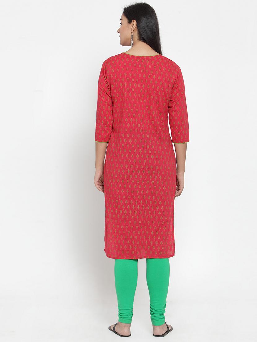 printed straight kurta - 17473615 - Zoom Image - 3