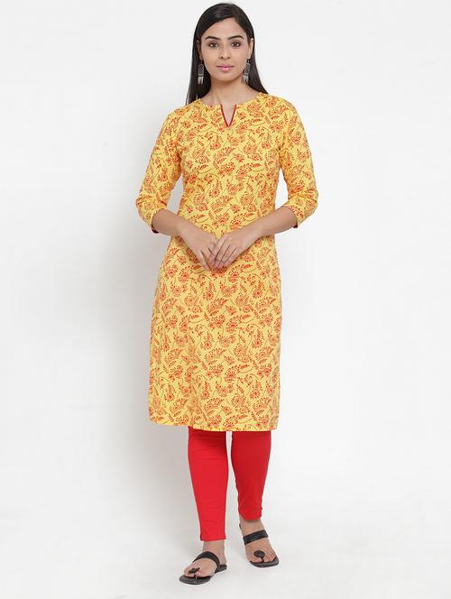 printed straight kurta - 17473617 - Standard Image - 1