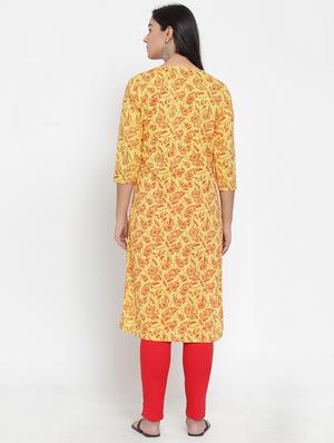 printed straight kurta - 17473617 - Standard Image - 3