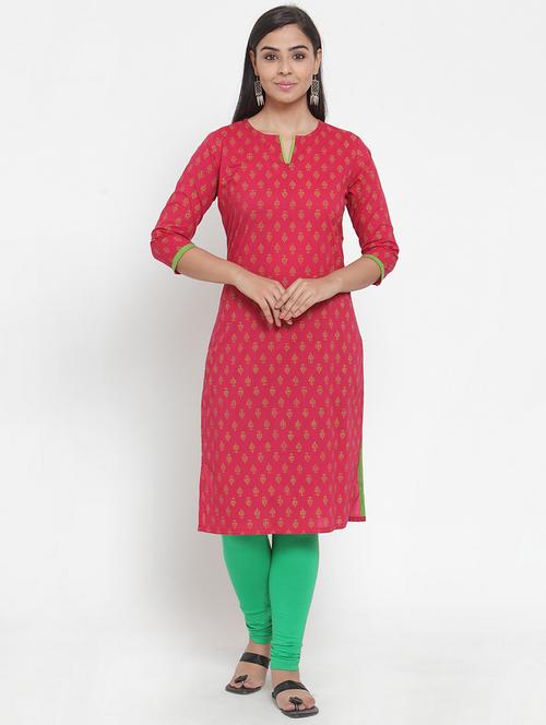 printed straight kurta - 17473618 - Standard Image - 1
