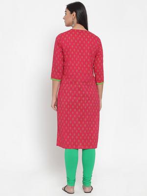 printed straight kurta - 17473618 - Standard Image - 3