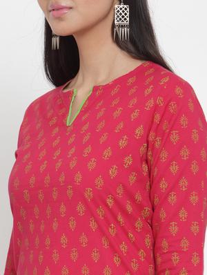 printed straight kurta - 17473618 - Standard Image - 4