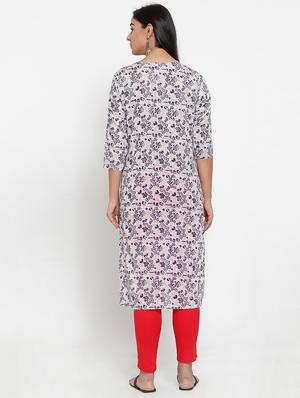 printed straight kurta - 17473649 - Standard Image - 3