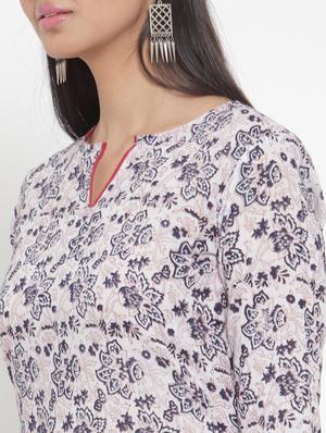 printed straight kurta - 17473649 - Standard Image - 4