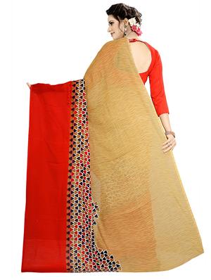 geometric printed saree with blouse - 17473652 - Standard Image - 2