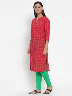 printed straight kurta - 17473654 - Standard Image - 2