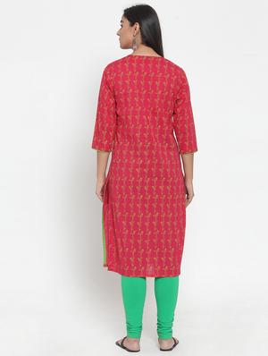 printed straight kurta - 17473654 - Standard Image - 3