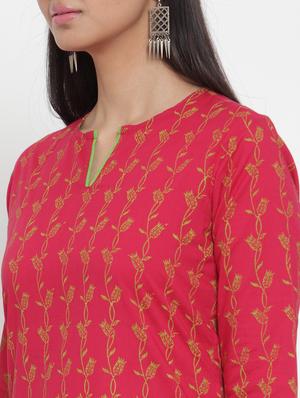 printed straight kurta - 17473654 - Standard Image - 4