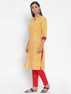 printed straight kurta - 17473655 - Standard Image - 2