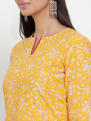 printed straight kurta - 17473655 - Standard Image - 4