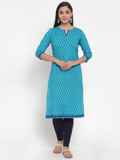 printed straight kurta - 17473656 - Standard Image - 1