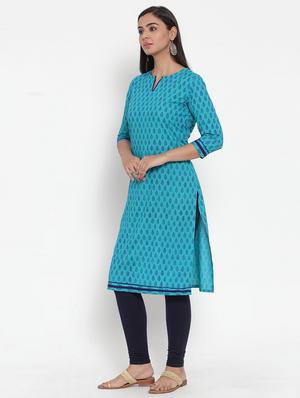 printed straight kurta - 17473656 - Standard Image - 2