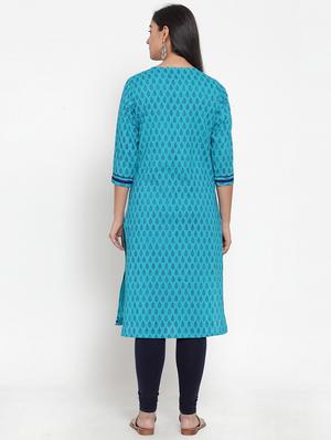 printed straight kurta - 17473656 - Standard Image - 3