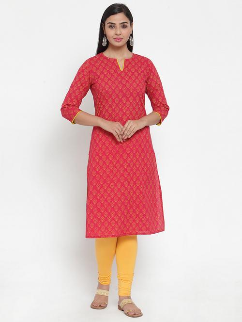 printed straight kurta - 17473659 - Standard Image - 1