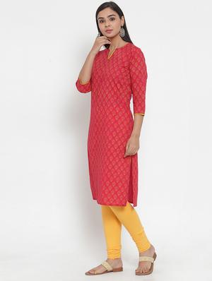 printed straight kurta - 17473659 - Standard Image - 2