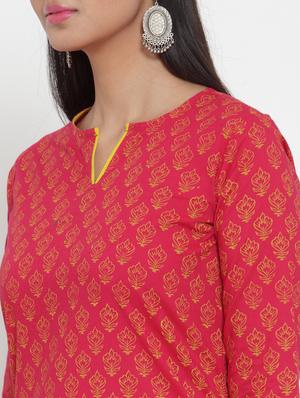 printed straight kurta - 17473659 - Standard Image - 4