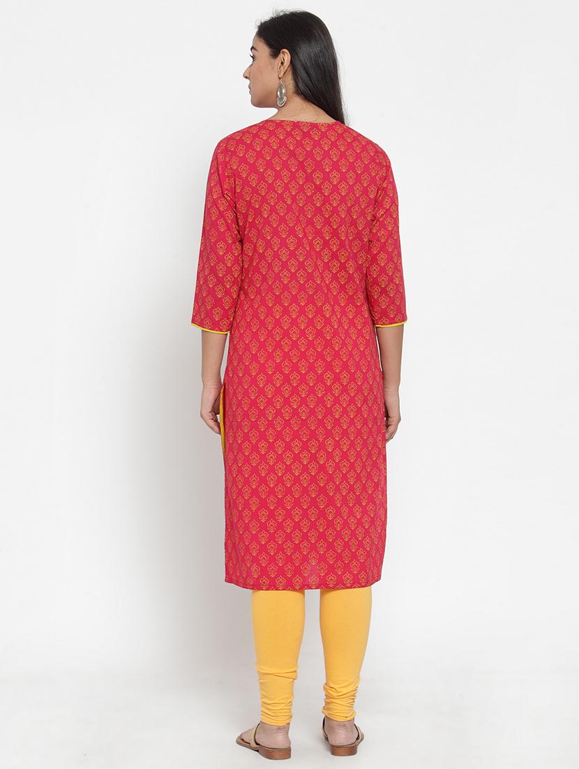 printed straight kurta - 17473659 - Zoom Image - 3