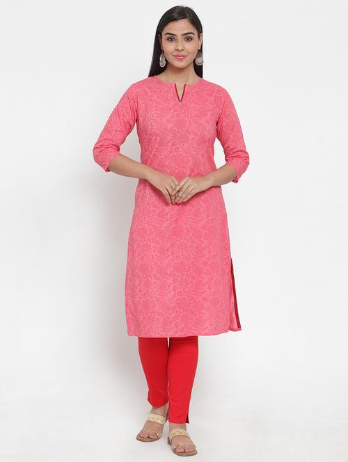 printed straight kurta - 17473660 - Standard Image - 1