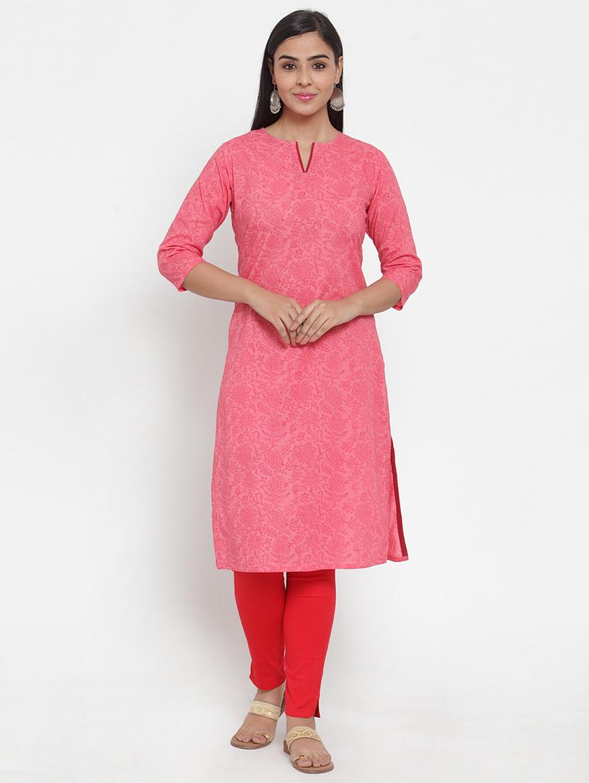 printed straight kurta - 17473660 - Zoom Image - 1
