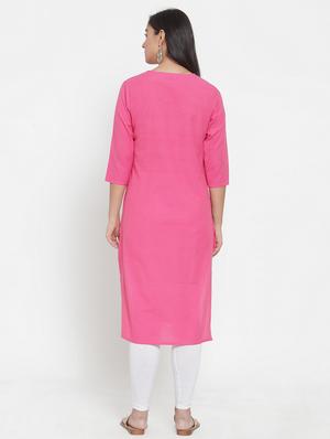 solid straight kurta - 17473661 - Standard Image - 3