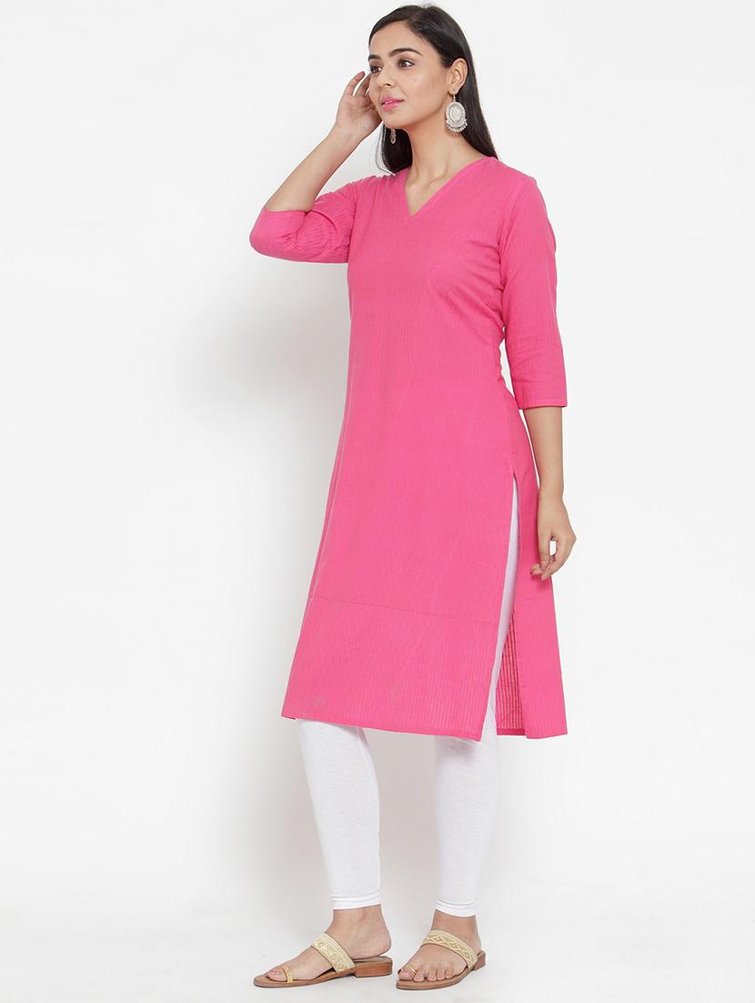 solid straight kurta - 17473661 - Zoom Image - 2