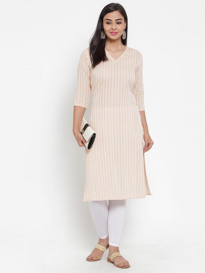 striped straight kurta - 17473663 - Zoom Image - 1